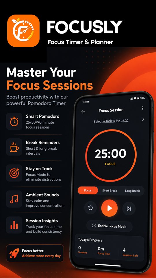 Focusly Timer Active State