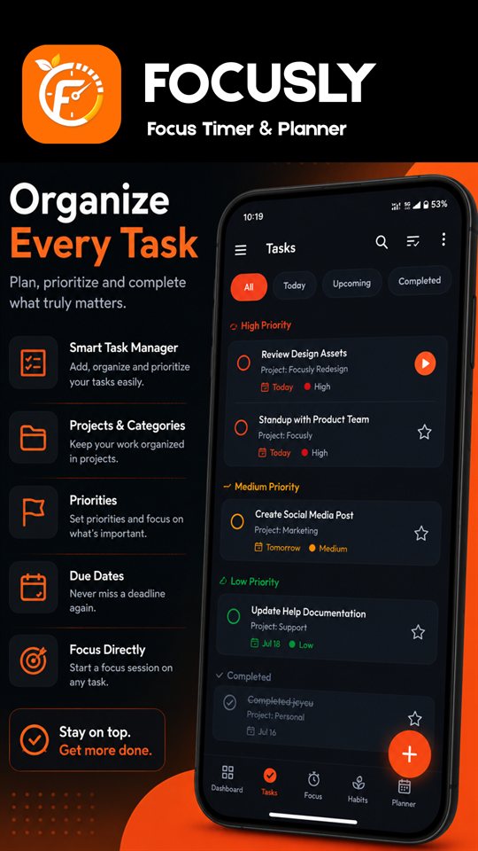 Focusly Habit Calendar View