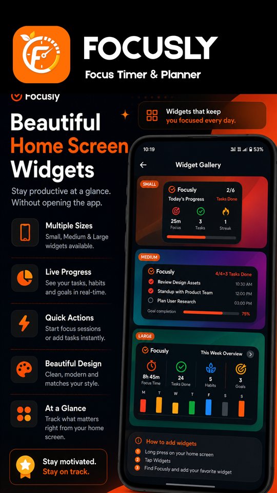 Focusly Daily Planner Timeline